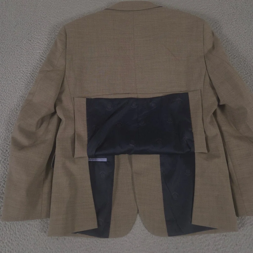 Tommy Hilfiger Blazer Mens 40 Short Wool Blend Stretch Two Button Sport Coat